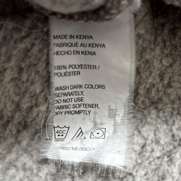 Van Heusen Flex Men's 1/4 Button Pullover Heather Grey Fleece - Picture 4 of 4